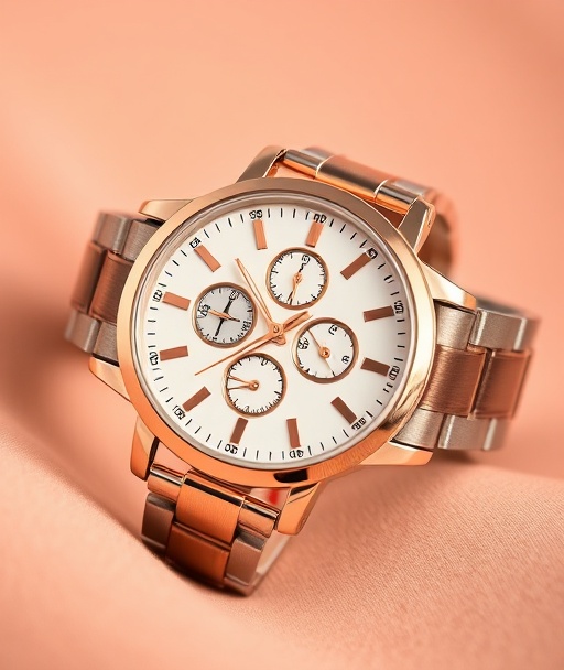 Rosegold Chronograph Watch